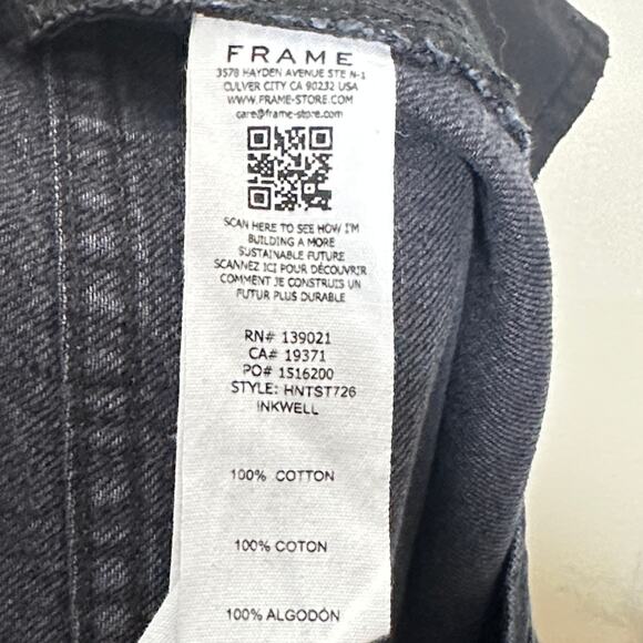 FRAME Le High N Tight Straight Leg Jeans Inkwell Black Wash Sz 30 $250 {3M5} - Picture 6 of 6